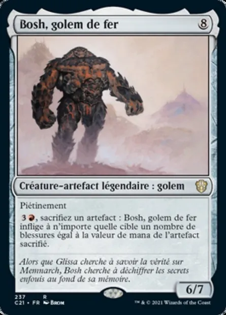 Bosh, golem de fer, carte Magic C21 237 — extension Commander 2021
