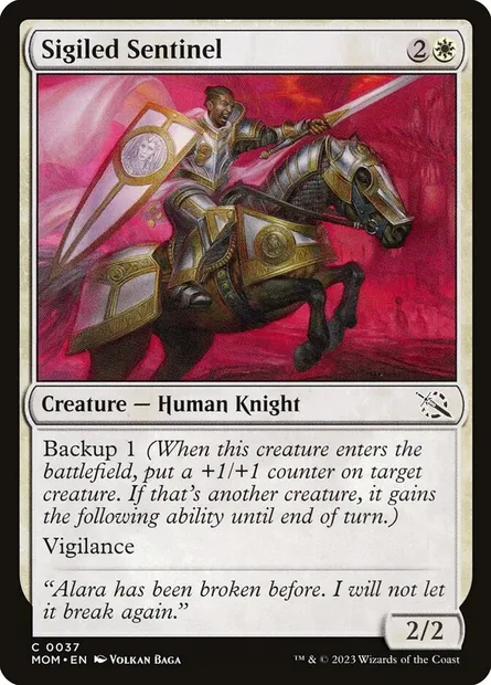 Sigiled Sentinel, Magic card MOM 37 — March of the Machine set