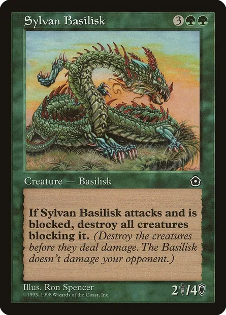 Sylvan Basilisk, Magic card P02 146 — Portal Second Age set