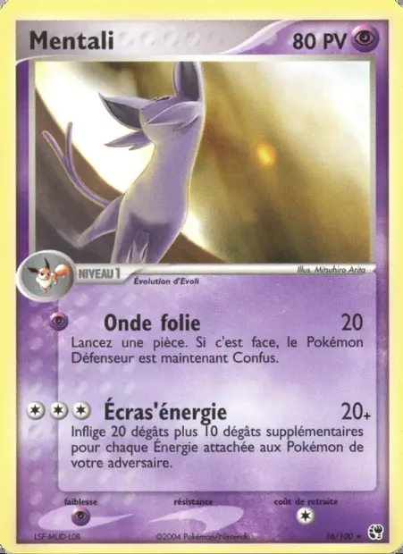 Mentali, carte Pokémon SS 16 — extension EX Tempête de sable