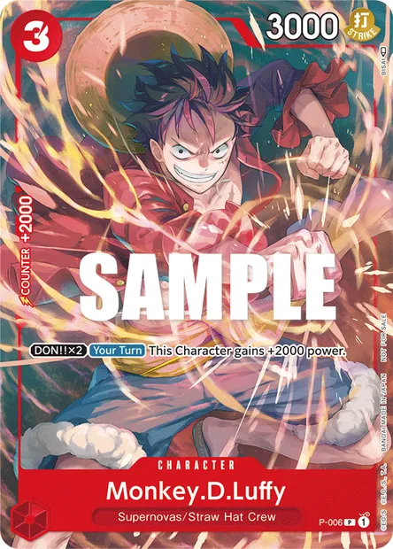 Monkey.D.Luffy, One Piece card P-006 — Promotion card set