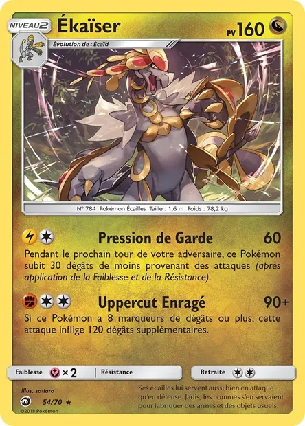 Ékaïser, carte Pokémon DRM 54 — extension Majesté Des Dragons