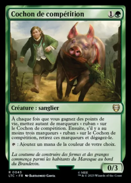 Cochon de compétition, carte Magic LTC 43 — extension Tales of Middle-earth Commander