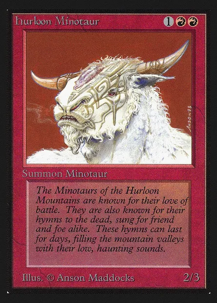 Hurloon Minotaur, Magic card CED 159 — Collectors' Edition set