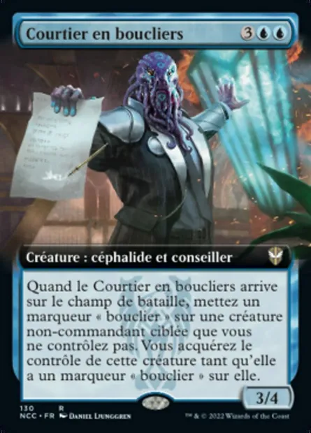 Courtier en boucliers, carte Magic NCC 130 — extension New Capenna Commander