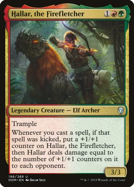 Hallar, the Firefletcher, Magic card DOM 196 — Dominaria set