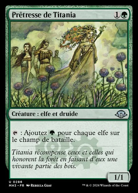 Prêtresse de Titania, carte Magic MH3 286 — extension Modern Horizons 3