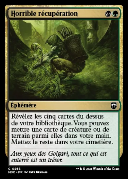 Horrible récupération, carte Magic M3C 263 — extension Modern Horizons 3 Commander