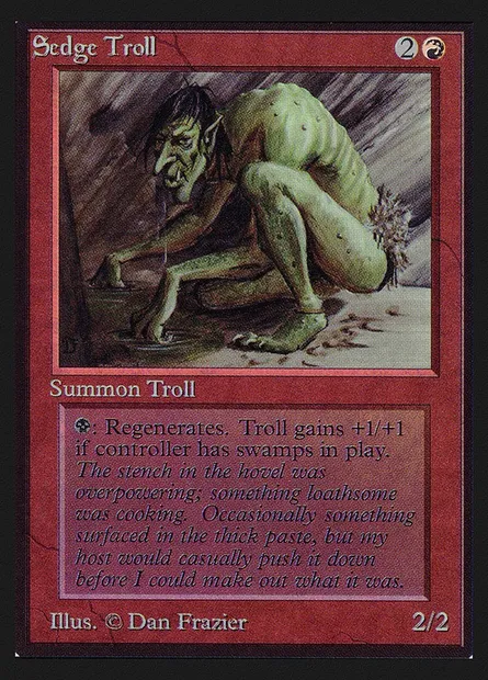 Sedge Troll, Magic card CEI 173 — Intl. Collectors' Edition set