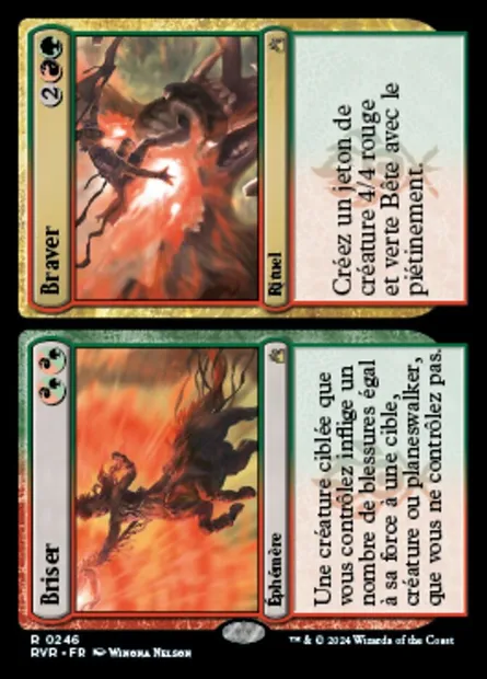 Briser // Braver // Briser // Braver, carte Magic RVR 246 — extension Ravnica Remastered