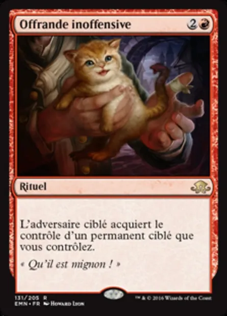 Offrande inoffensive, carte Magic EMN 131 — extension La lune hermétique