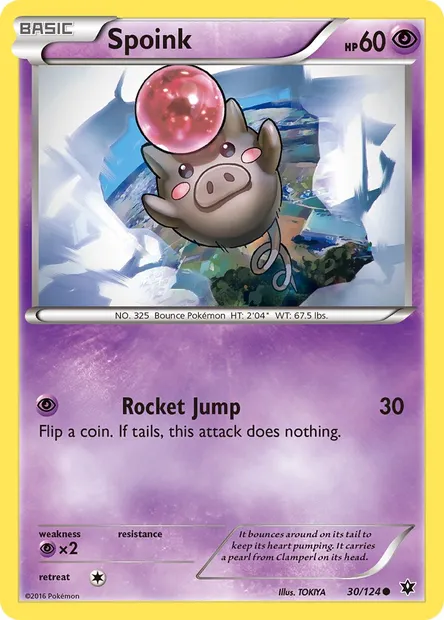Spoink, Pokémon card FCO 30 — Fates Collide set