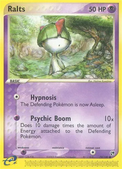 Ralts, Pokémon card SS 74 — Sandstorm set