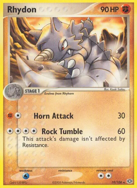 Rhydon, Pokémon card EM 19 — Emerald set