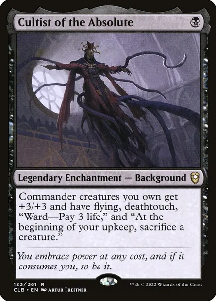 Cultist of the Absolute, Magic card CLB 123 — Commander Legends: Battle for Baldur's Gate set