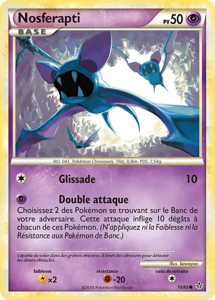 Nosferapti, carte Pokémon UL 70 — extension Déchaînement