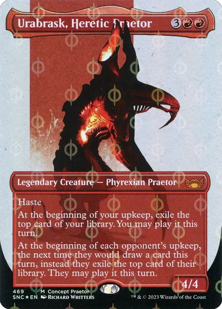 Urabrask, Heretic Praetor, Magic card SNC 469 — Streets of New Capenna set
