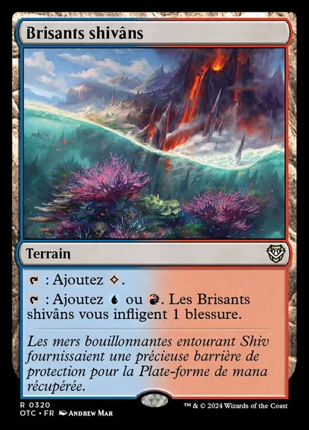 Brisants shivâns, carte Magic OTC 320 — extension Outlaws of Thunder Junction Commander