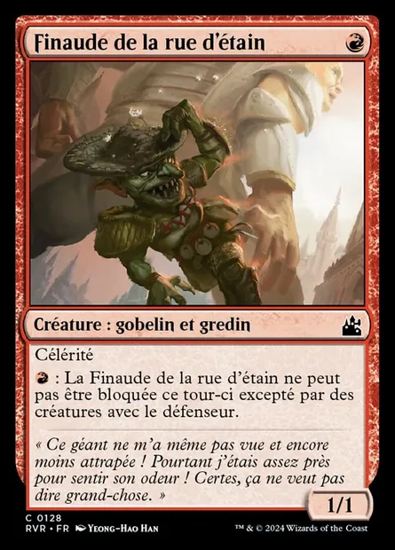 Finaude de la rue d'étain, carte Magic RVR 128 — extension Ravnica Remastered