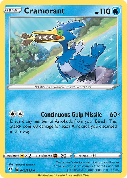 Cramorant, Pokémon card VIV 40 — Vivid Voltage set