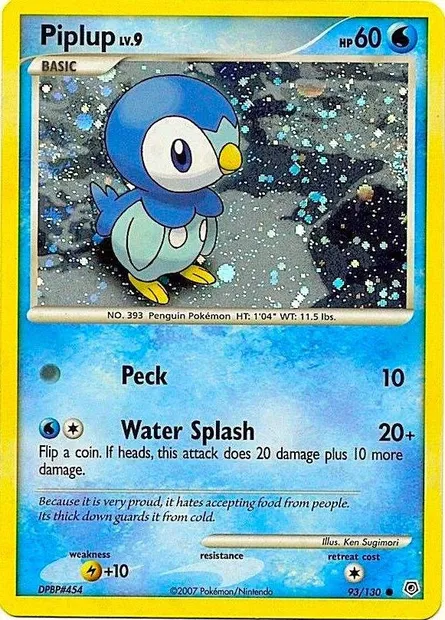 Piplup Lv.9, carte Pokémon TDX 093 — extension Theme Deck & Blisters Exclusives