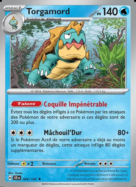 Torgamord, carte Pokémon SCR 044 — extension Couronne Stellaire
