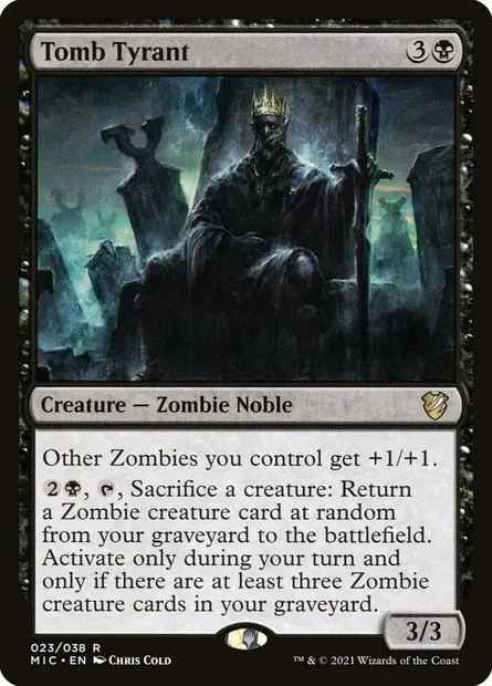 Tomb Tyrant, Magic card MIC 23 — Midnight Hunt Commander set