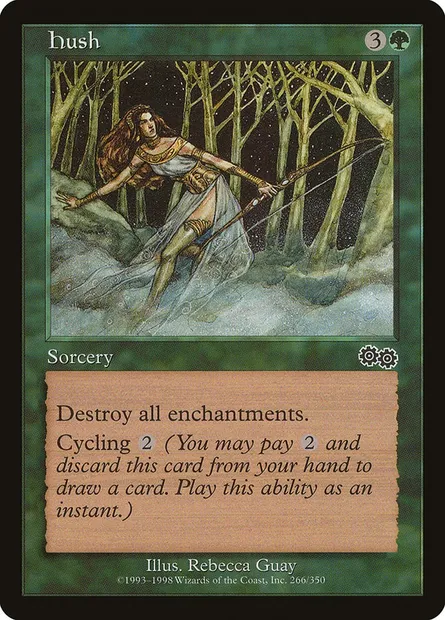 Hush, Magic card USG 266 — Urza's Saga set