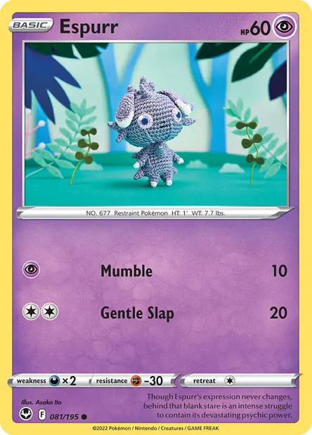 Espurr, Pokémon card SIT 081 — Silver Tempest set