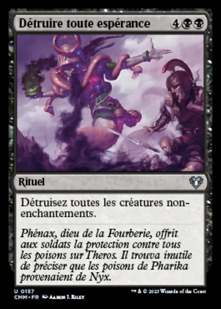 Détruire toute espérance, carte Magic CMM 157 — extension Commander Masters