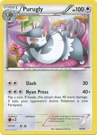 Chaffreux, carte Pokémon TK9P 019 — extension XY Trainer Kit: Pikachu Libre & Suicune (Pikachu Libre)