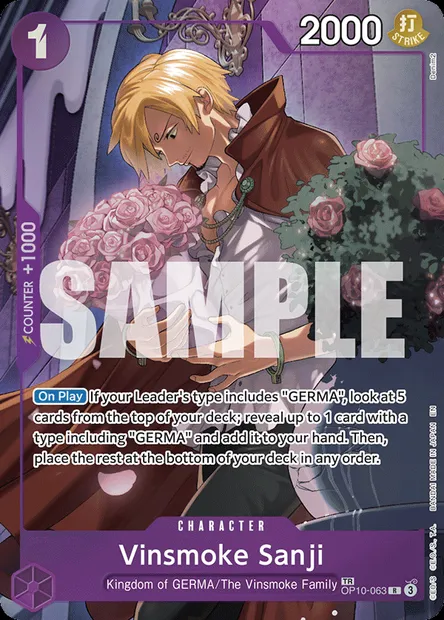 Vinsmoke Sanji, One Piece card OP10-063 — ROYAL BLOOD set