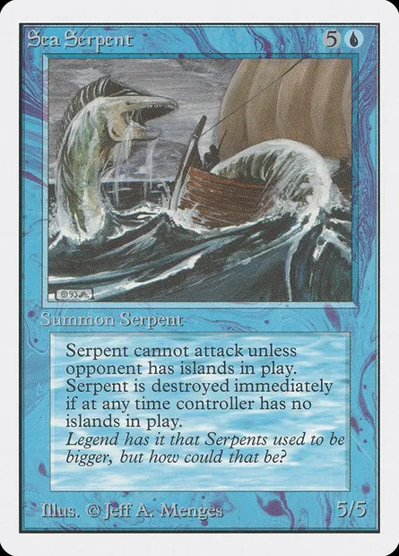 Sea Serpent, Magic card 2ED 77 — Unlimited Edition set