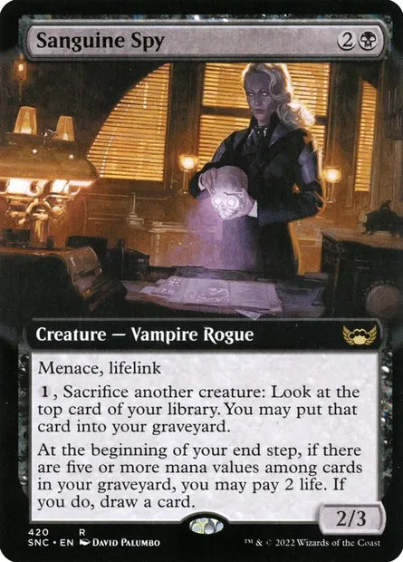 Sanguine Spy, Magic card SNC 420 — Streets of New Capenna set