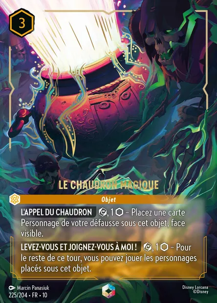 Le Chaudron magique, carte Disney Lorcana CH10-225 — extension Lueurs dans les Profondeurs