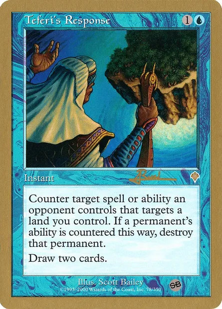 Teferi's Response, Magic card WC01 ar78sb — World Championship Decks 2001 set