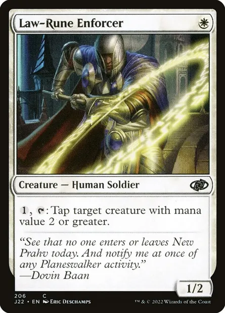 Law-Rune Enforcer, Magic card J22 206 — Jumpstart 2022 set