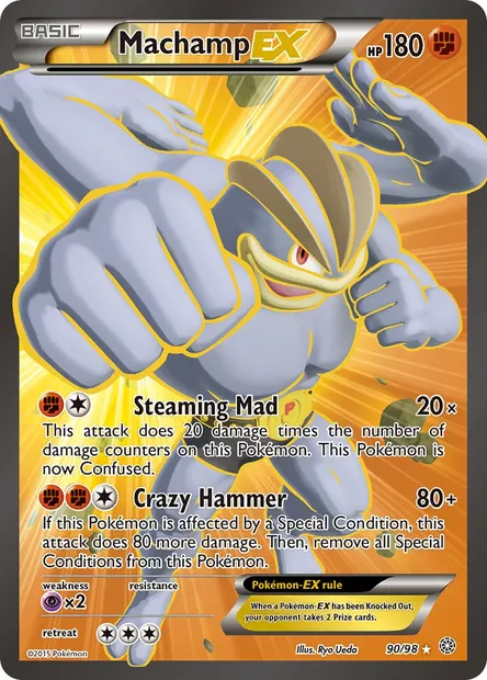 Machamp EX, Pokémon card AOR 90 — Ancient Origins set