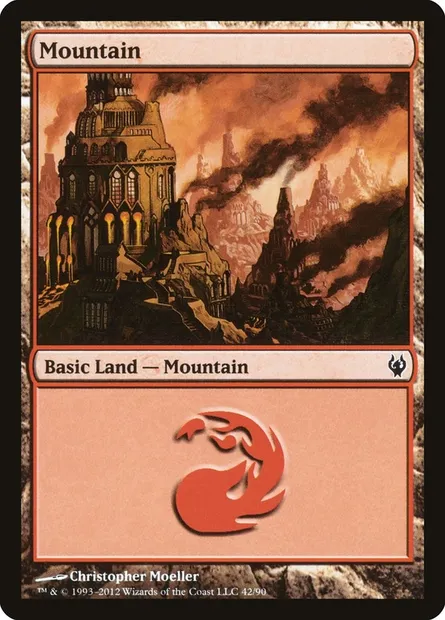 Mountain, Magic card DDJ 42 — Duel Decks: Izzet vs. Golgari set