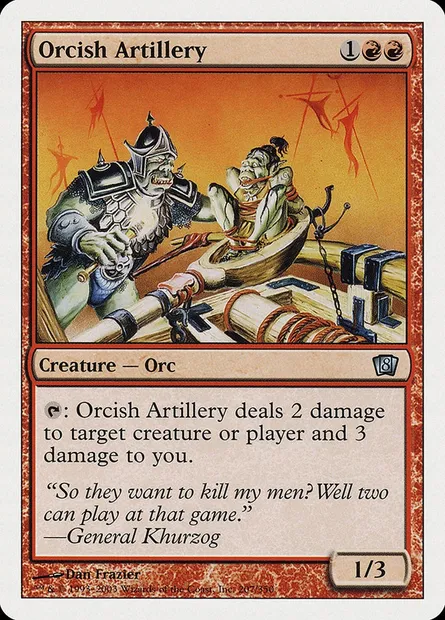 Orcish Artillery, Magic card 8ED 207 — Eighth Edition set
