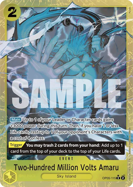 Two-Hundred Million Volts Amaru, One Piece card OP05-115 — AWAKENING OF THE NEW ERA set