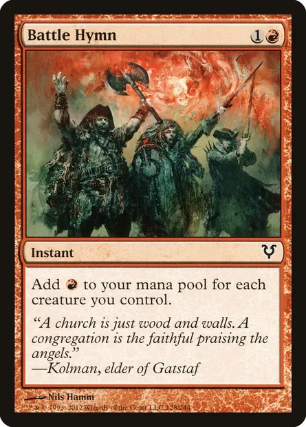 Battle Hymn, Magic card AVR 128 — Avacyn Restored set