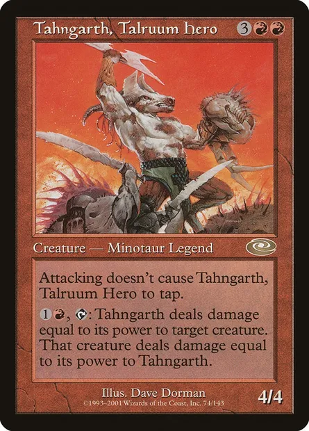 Tahngarth, Talruum Hero, Magic card PLS 74 — Planeshift set