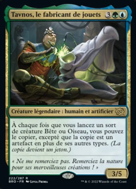 Tavnos, le fabricant de jouets, carte Magic BRO 222 — extension La Guerre Fratricide