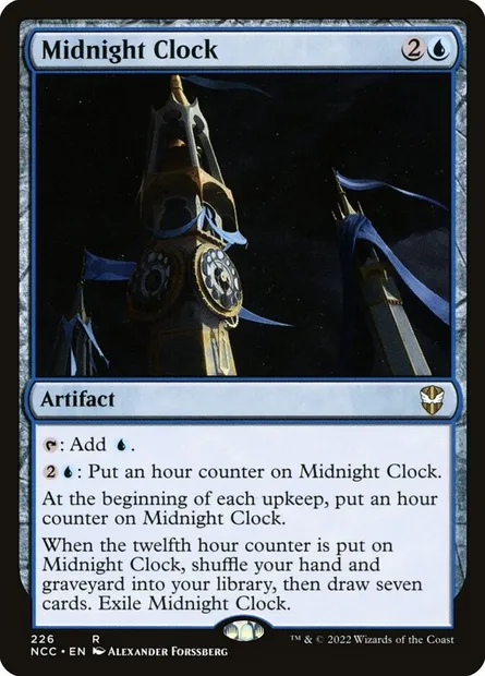 Midnight Clock, Magic card NCC 226 — New Capenna Commander set