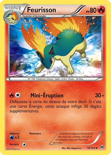 Feurisson, carte Pokémon BKT 19 — extension Impulsion Turbo