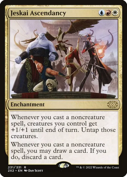 Jeskai Ascendancy, Magic card 2X2 231 — Double Masters 2022 set