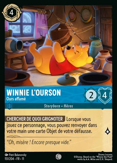 Winnie l'ourson - Ours affamé, carte Disney Lorcana CH11-151 — extension Givresort