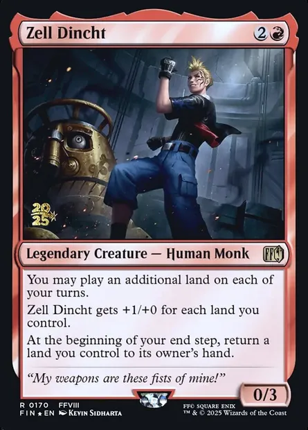 Zell Dincht, Magic card PFIN 170s — Final Fantasy Promos set