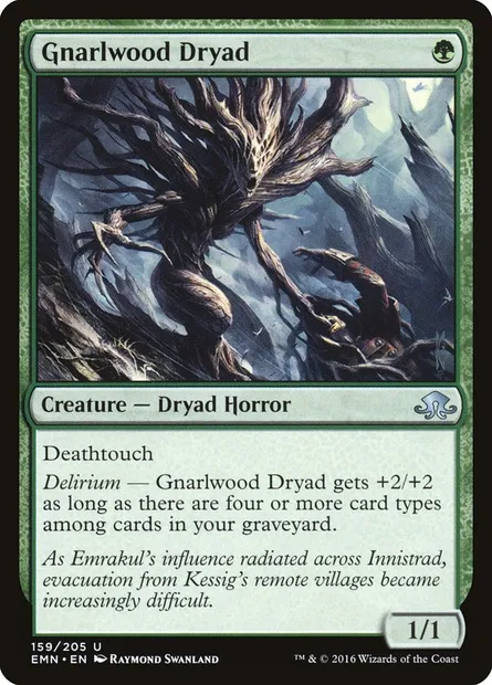 Gnarlwood Dryad, Magic card EMN 159 — Eldritch Moon set